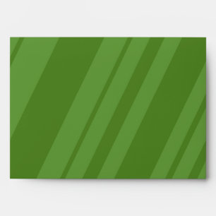 5x7 Striped Green Outside White Inside Envelope