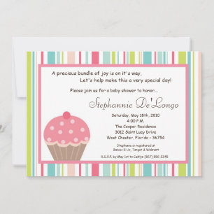 5x7 Sweet Treat Cup Cake Baby Shower Invitation