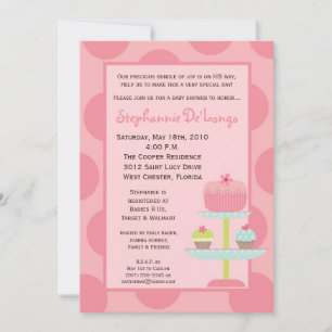 5x7 Sweet Treats Cup Cake Baby Shower Invitation