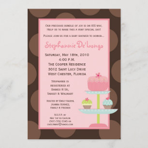 5x7 Sweet Treats Cup Cake Baby Shower Invitation