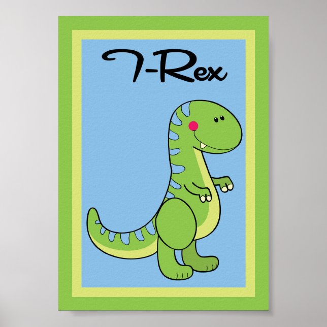 5X7 T-Rex Dinosaurs Wall Art (Front)
