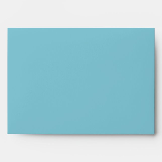 5x7 Teal Turquoi Outside Polka Dot Inside Envelope (Front)