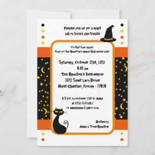 5x7 Trick or Treaters Halloween Party Invitation