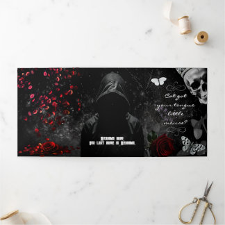 5x7 Trifold Wedding Invitation Haunting Adeline Za