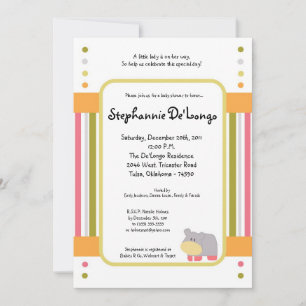 5x7 Tropical Punch Baby Shower Invitation
