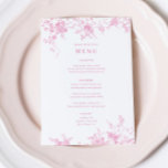 5x7" Vintage Pink Floral Wedding Table Menu Cards<br><div class="desc">Pink,  Vintage Blue,  Elegant 5x7" Wedding Table Menu Cards Flat Menu Elegant Calligraphy Eat and Drink Wedding Menus | Simple Calligraphy Rustic Wedding Menus Wedding Menus,  Rustic Wedding Menu,  Floral Wedidng Menu,  Wedding Table Menu</div>