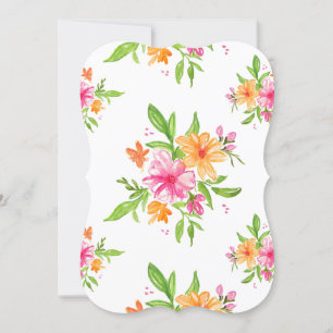 5x7 watercolor floral invite bracket wedding