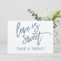 5X7 Wedding Candy Bar / Buffet Sign | Dusty Blue