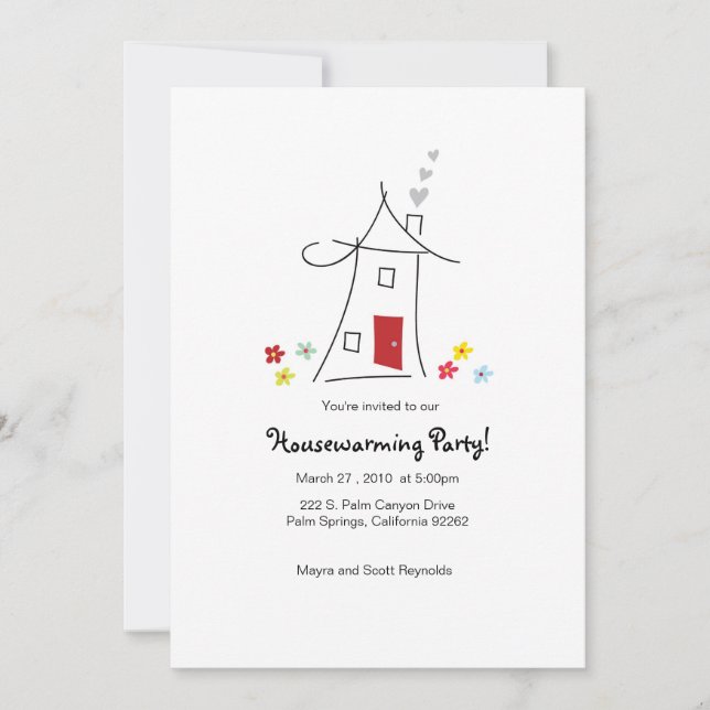 5x7 Whimsical Housewarming Party Invitation (Front)