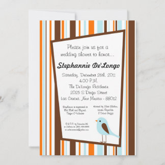 5x7 Woodland Bird Animal Baby Shower Invitation