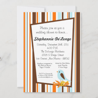 5x7 Woodland Bird Animal Baby Shower Invitation