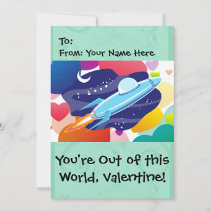 5x7 You're Out of this World Valentine Holiday Card