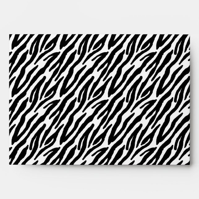 5x7 Zebra Print Outside White Inside Envelope (Front)