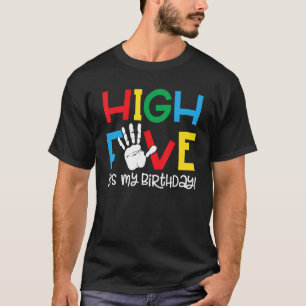 5yr 5th Birthday High Five It s My Birthday Kids T-Shirt