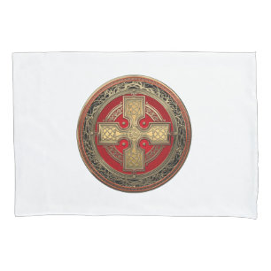 [600] Ancient Celtic Sacred Gold Knot Cross Pillowcase