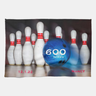 600 Bowling Series or your choice high series, Tea Towel
