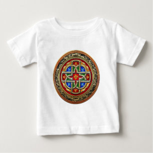 [600] Celtic Cross [Gold+Enamel] Baby T-Shirt