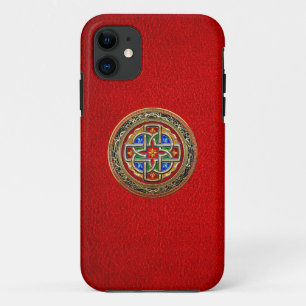 [600] Celtic Cross [Gold+Enamel] iPhone 11 Case