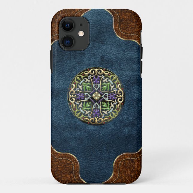 [600] Celtic Cross [Gold with Black Enamel] Case-Mate iPhone Case (Back)