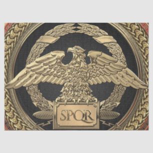 [600] Gold Roman Imperial Eagle on Gold Medallion Tissue Paper