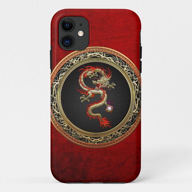 [600] Golden Chinese Dragon Fucanglong Case-Mate iPhone Case (Back)