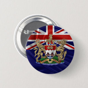 [600] Hong Kong - 1959-1997 Coat of Arms 6 Cm Round Badge