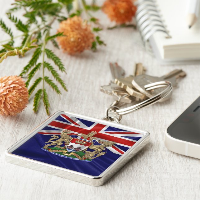 [600] Hong Kong - 1959-1997 Coat of Arms Key Ring (Side)