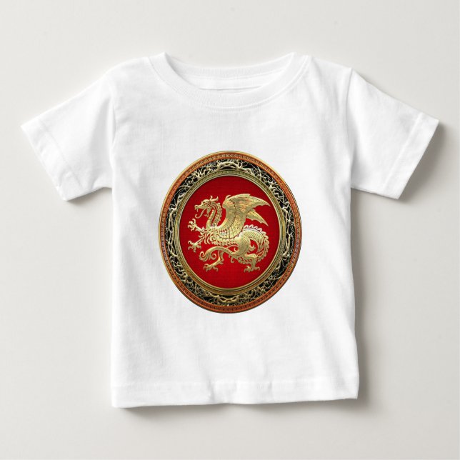 [600] Icelandic Dragon, Landvættir [Gold] Baby T-Shirt (Front)