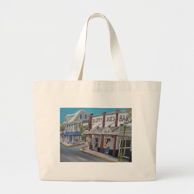 #600 Key West, Florida by BuddyDogArt Large Tote Bag (Front)