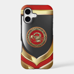 [600] Sacred Golden Scorpion on Red