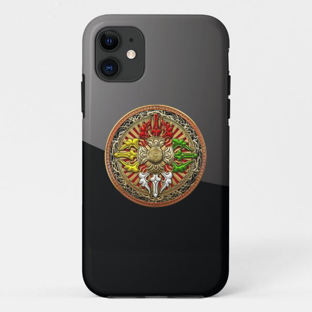 [600] Tibetan Double Dorje Mandala Case-Mate iPhone Case (Back)