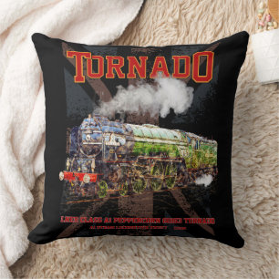 60163 Tornado Vintage Steam Train Locomotive Cushion