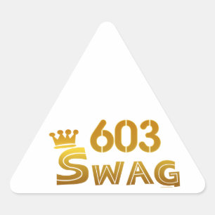 603 New Hampshire Swag Triangle Sticker