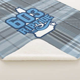 603 Riptide Sherpa Blanket (Grey Plaid)