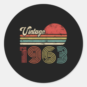 60 1963 60Th Classic Round Sticker