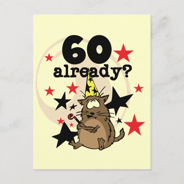 60 Already Birthday Postcard (Front)