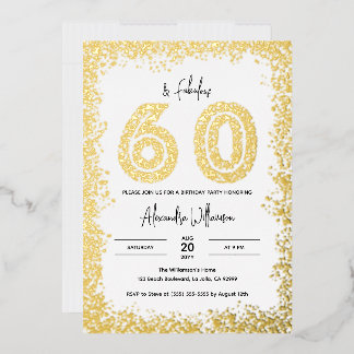60 and Fabulous 60th Birthday Party Real Gold