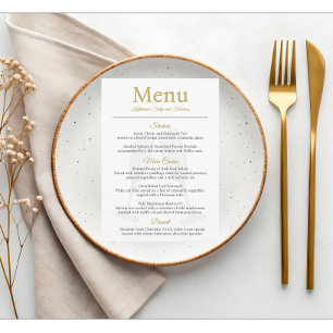 60 and Fabulous Birthday White Gold  Menu