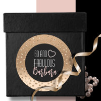 60 and Fabulous Elegant Blush Pink Gold Glitter