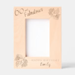 60 and Fabulous Foliage 60th Birthday Etched Frames<br><div class="desc">60 and Fabulous Foliage 60th Birthday Etched Frames. "60 and fabulous" text "Happy birthday" and name. The frame has a beautiful foliage in the corners.</div>
