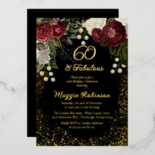 60 and Fabulous Glam Rose Floral Birthday Party