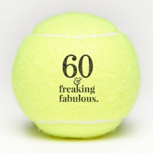 60 and Fabulous Personalised Birthday Tennis Balls