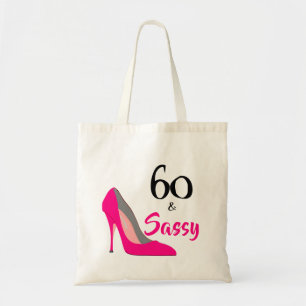 60 and Sassy 60th Birthday Tote Bag