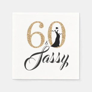 60 and Sassy Birthday Party Napkin