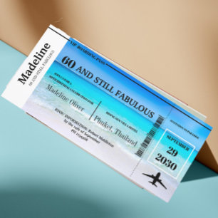 60 and Still Fabulous Boarding Pass Birthday