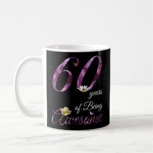 60 Awesome Floral 1963 60Th Coffee Mug