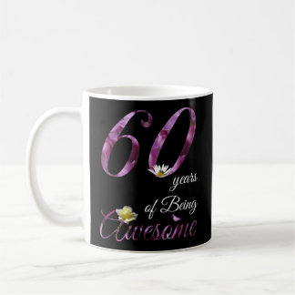 60 Awesome Floral 1963 60Th Coffee Mug