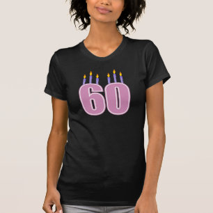 60 Birthday Candles (Pink / Purple) T-Shirt