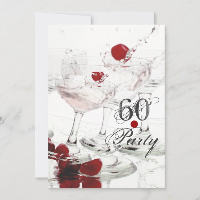 60 Birthday celebration party major CUSTOMIZE Invitation (Front)