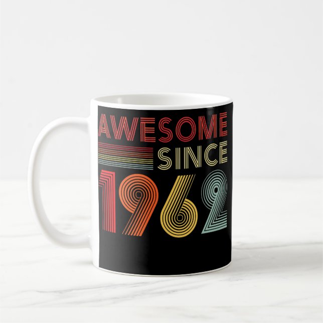 60 Birthday Decorations Men Women 1962 BDay 60th Coffee Mug (Left)